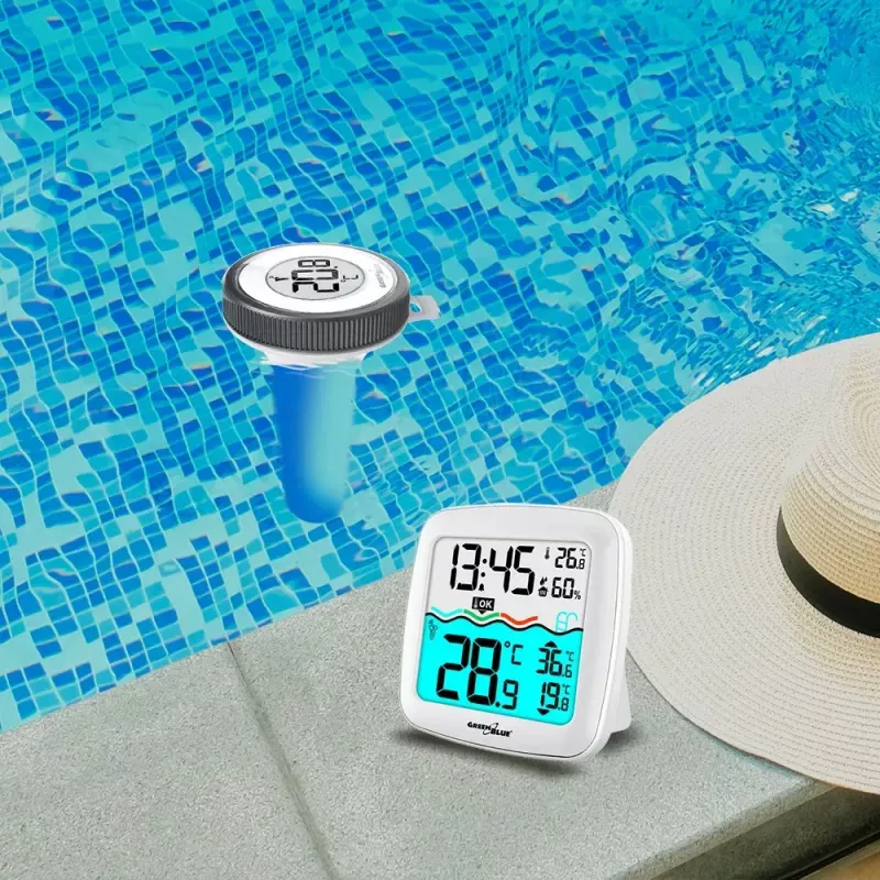Juhtmeveta basseini temperatuuriandur GreenBlue GB216 IPX7 veekindel, mudel GB216