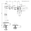 Lauamonitori kinnitus MACLEAN MC-753N 17–32-tollistele ekraanidele, VESA 75x75 / 100x100, max 9 kg, kalle ±45°, pöörlemine ±180°, kõrguse reguleerimine