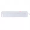 Pikendusjuhe MACLEAN MCE393 W — 4 pistikupesa + 3×USB, 110–240 V, 2,1 A USB, 2500 W, 3 m, valge