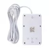 Pikendusjuhe MACLEAN MCE393 W — 4 pistikupesa + 3×USB, 110–240 V, 2,1 A USB, 2500 W, 3 m, valge