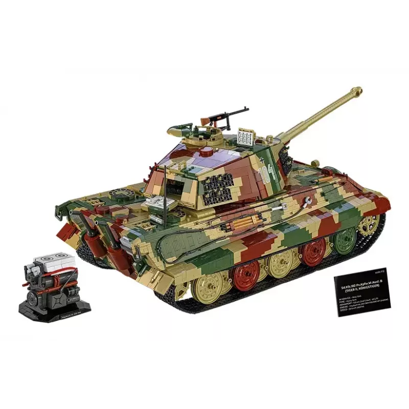 Ehitusmänguasi tank Cobi Tiger II King Tiger mõõtkavas 1:12 mudel