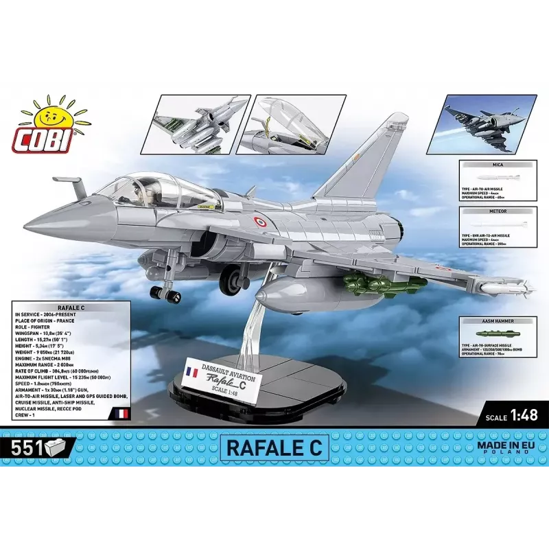 Ehitusklotside komplekt Cobi Rafale C 551 osa mudel COBl-5901