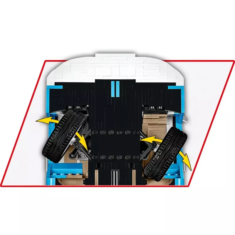 Cobi ehitusmänguasi Volkswagen T2b, helesinine/valge, mõõtkava 1:12