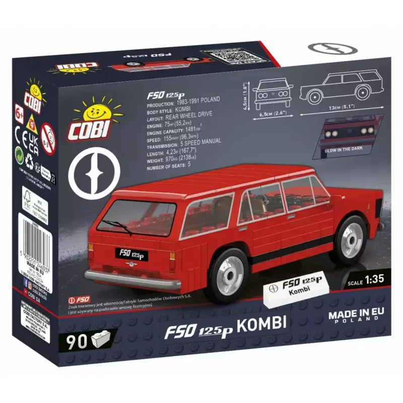 Ehitusklotside komplekt Cobi Blocks FSO 125p 90 klotsi COBI-24603 – 90 plastist ehitusklotsi