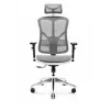 Ergonoomiline kontoritool Diablo Chairs V-Basic valge-hall — reguleeritav kõrgus ja kallutus, käetoed, nimmetugi