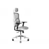Ergonoomiline kontoritool Diablo Chairs V-Basic valge-hall — reguleeritav kõrgus ja kallutus, käetoed, nimmetugi