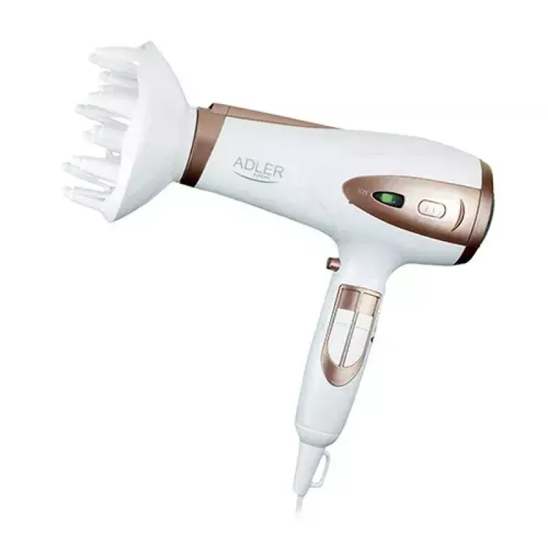 Föön Adler AD 2248 2400 W 3 temperatuuriseadet ioonfunktsioon difuusor koondusotsik valge