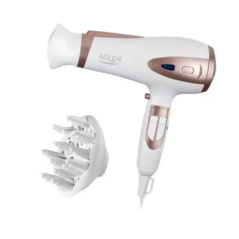 Föön Adler AD 2248 2400 W 3 temperatuuriseadet ioonfunktsioon difuusor koondusotsik valge