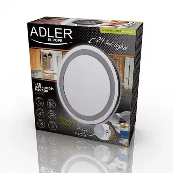 Makeup Mirror Freestanding Round Valge Adler AD 2168
