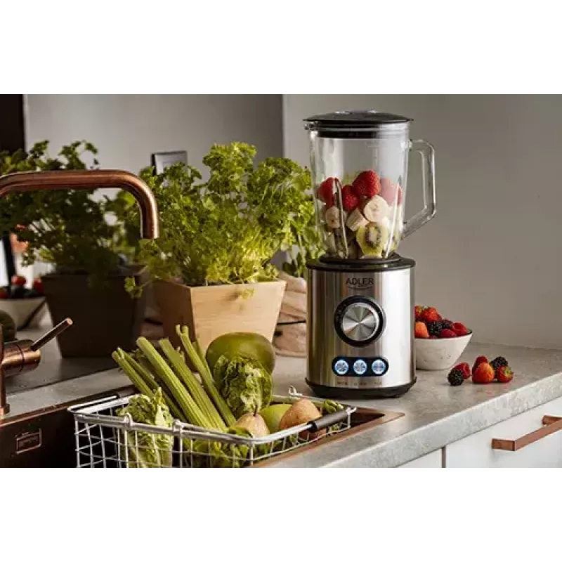 Lauapealne blender Adler AD 4078 Must Roostevaba teras Läbipaistev