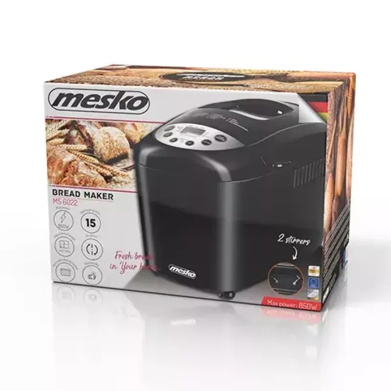 Leivaküpsetaja Mesko Home MS 6022 850 W must digitaalne taimer