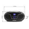 Kaasaskantav boombox MANTA BBX007 Bluetooth 5.0, FM-raadio (87,5–108 MHz), LCD, teleskoopantenniga