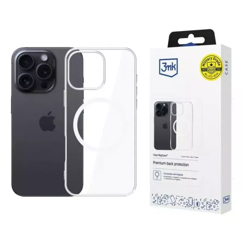 Cover 3MK Clear MagCase pro Apple iPhone 16 Pro läbipaistev