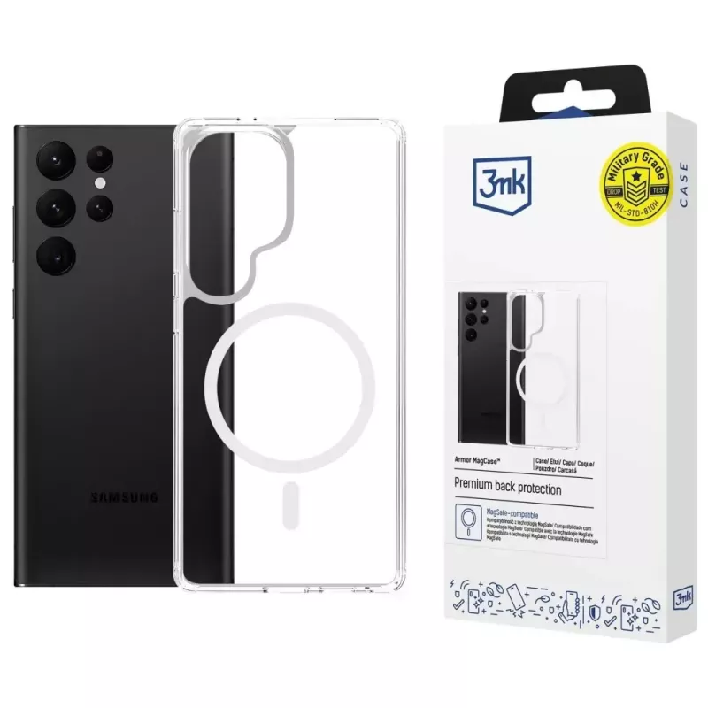 Kaitsev telefoniümbris 3MK Armor MagCase Samsung Galaxy S25 Ultra jaoks — vastupidav kerge magnetsüsteemiga ühilduv