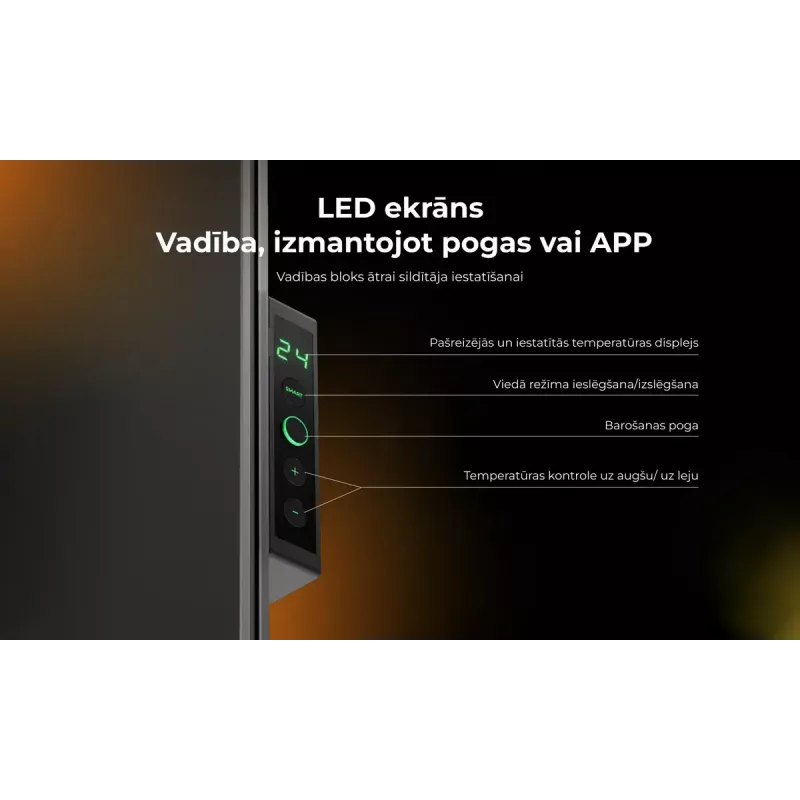 Infrapuna elektrikeris AENO Premium Eco Smart Heater AGH0005S, hall