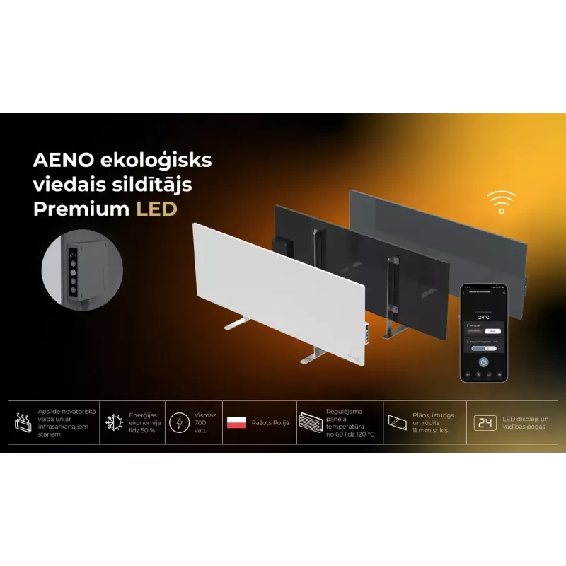 Infrapuna elektrikeris AENO Premium Eco Smart Heater AGH0005S, hall