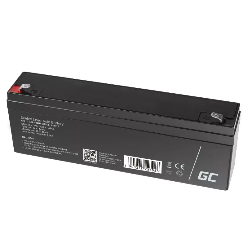 UPS-aku roheline Cell AGM18 12V 2,3Ah