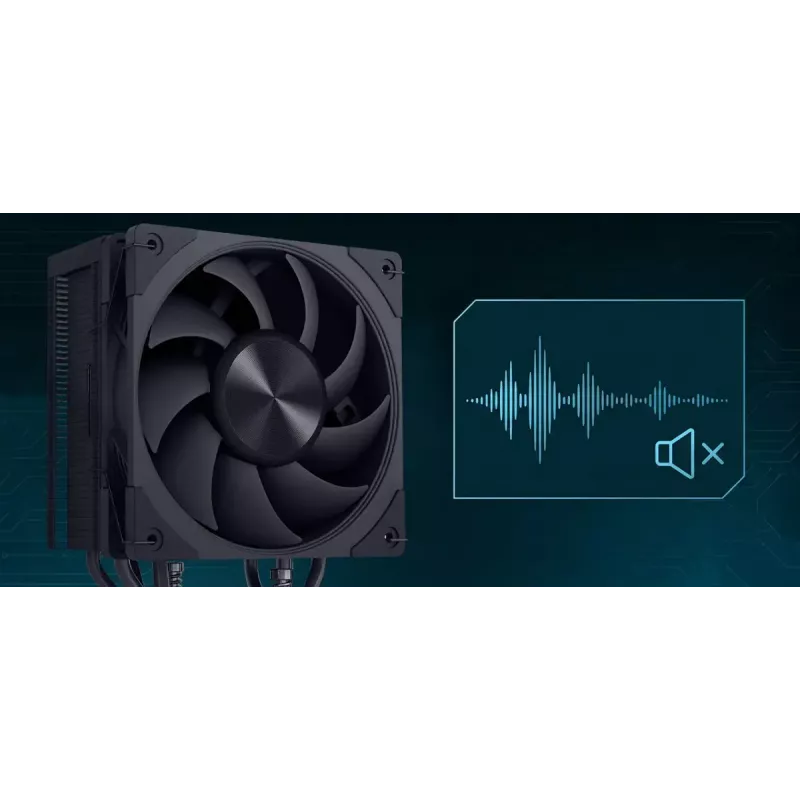 Protsessori õhkjahuti MODECOM Volcano 0C T100 120 must — tornjahuti, 120 mm ventilaator