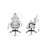Mängutool Huzaro FORCE 4.7 RGB Valge — polsterdatud riidest koppiste, max koormus 140 kg, reguleeritav kõrgus 43–53 cm, kalle 90–140°
