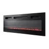 TV-kapp Cama Meble EVA elektrikaminaga 180x40x52 cm, must/läikiv must