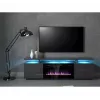 TV-kapp Cama Meble EVA elektrikaminaga 180x40x52 cm grafiit/läikiv grafiit