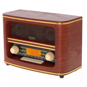 Kaasaskantav raadio Adler AD 1187 — FM, 10 W RMS, LCD-ekraan, pruun, 300×140×210 mm