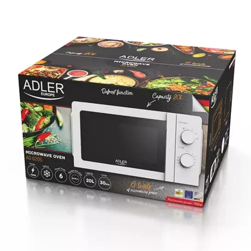 Solo mikrolaineahi Adler AD 6205, 700 W, 20 L