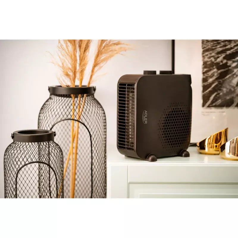 Adler AD 7725B ventilaator-soojapuhur, 2000 W, 2 võimsustaset, reguleeritav termostaat, must