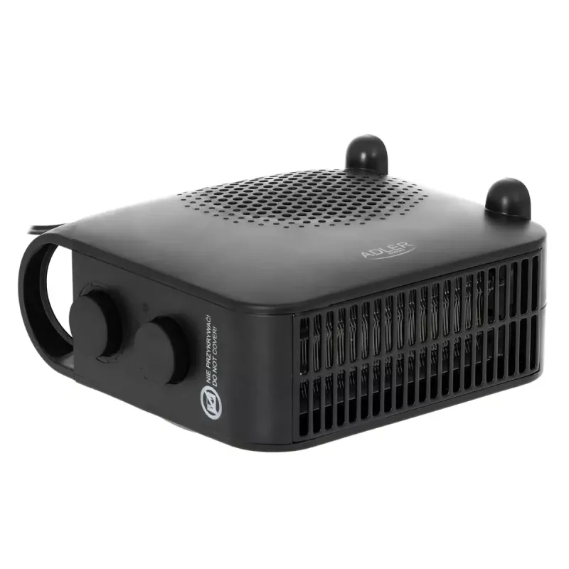 Adler AD 7725B ventilaator-soojapuhur, 2000 W, 2 võimsustaset, reguleeritav termostaat, must