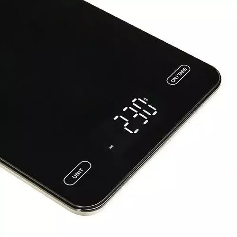 Elektrooniline köögikaal Adler AD 3177b — kandevõime 10 kg, täpsus 1 g, must, klaasist pind