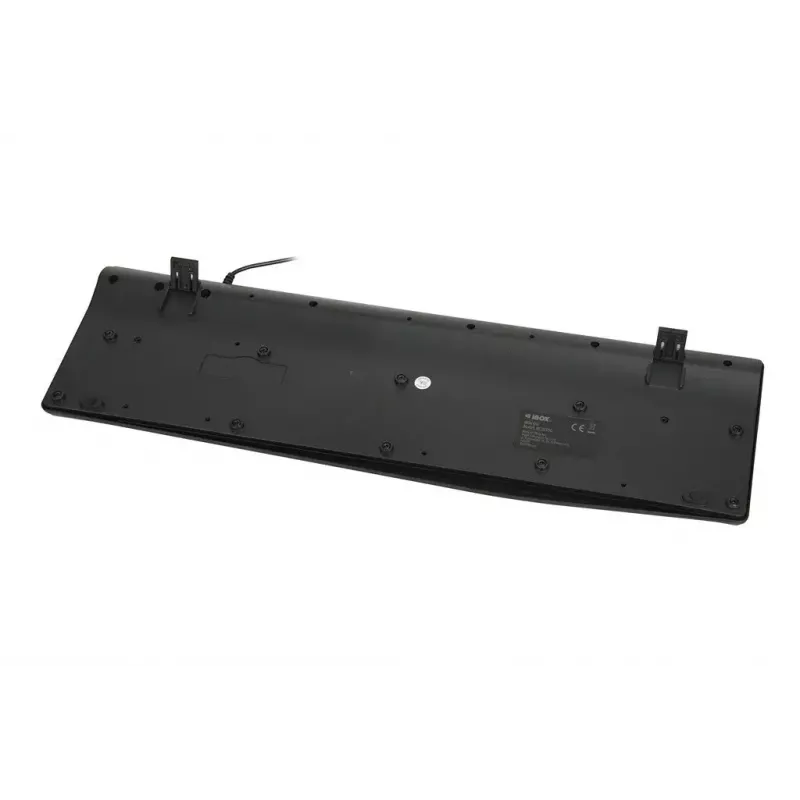 Juhtmega USB-klaviatuur IBOX Eris IKC2010G — täissuuruses 105 klahvi, USB, hall/must, veekindel, 1,8 m kaabel
