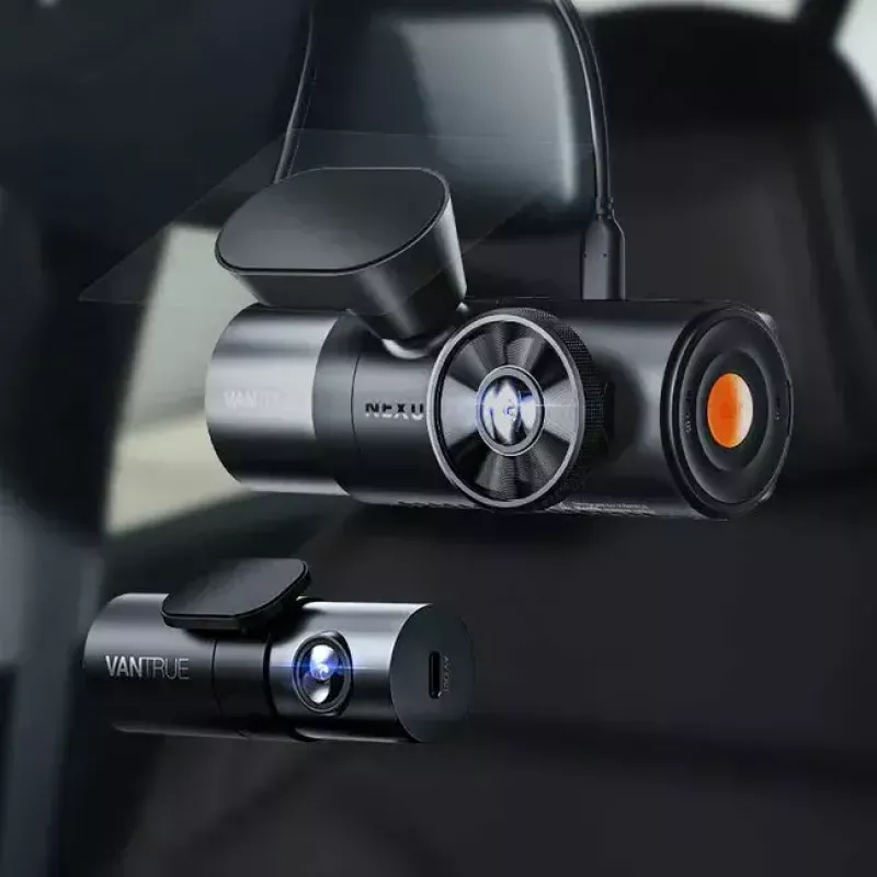 Dashcam VANTRUE N4 PRO 3-kanaliga autokaamera, pea 3840×2160, 165° eesmine, 160° siseruum, GPS, Wi‑Fi, IPS-ekraan, MicroSD kuni 512 GB