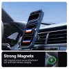 Kaitsev MagSafe telefoniümbris Crong Hybrid Matte Magnetic iPhone 17 Pro jaoks — PC + TPU, poolläbipaistev tumesinine