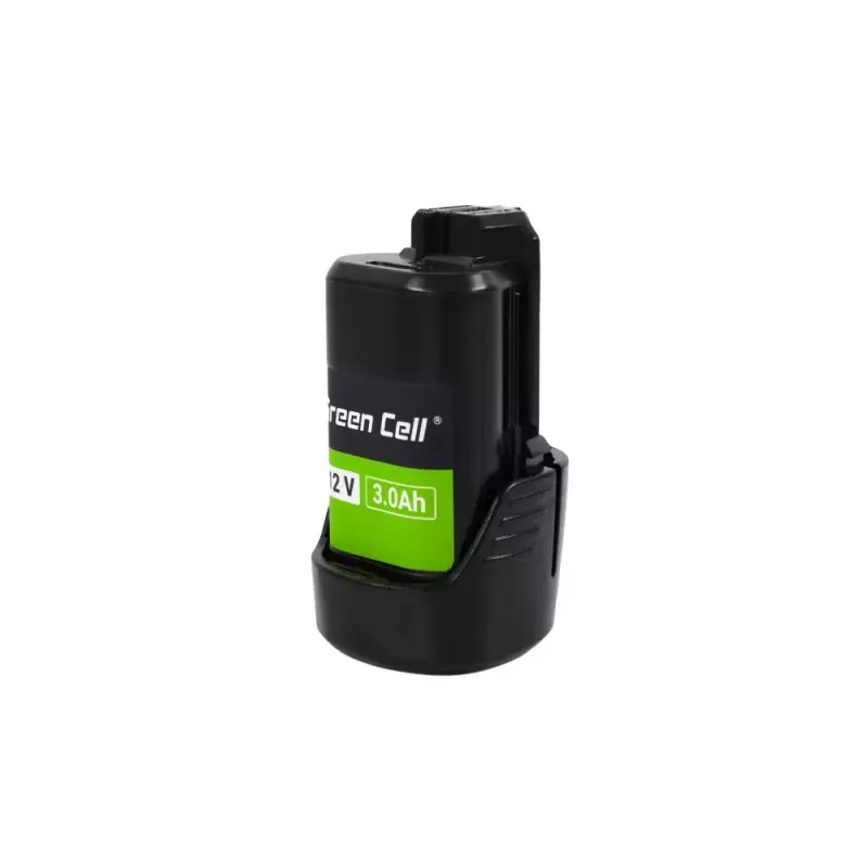 Juhtmeta tööriista aku roheline Cell PTBO12V3 — Li‑Ion 3 Ah, mõõtmed 5,1×4,7×8,6 cm