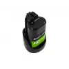 Juhtmeta tööriista aku roheline Cell PTBO12V3 — Li‑Ion 3 Ah, mõõtmed 5,1×4,7×8,6 cm