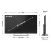 Sharp 50HP6265E TV 127 cm (50 tolli) 4K Ultra HD nutiteler Wi-Fi Must