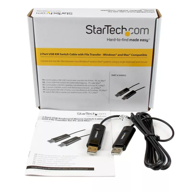 StarTech.com KM lülituskaabel failiedastusega Maci ja arvuti jaoks - USB 2.0