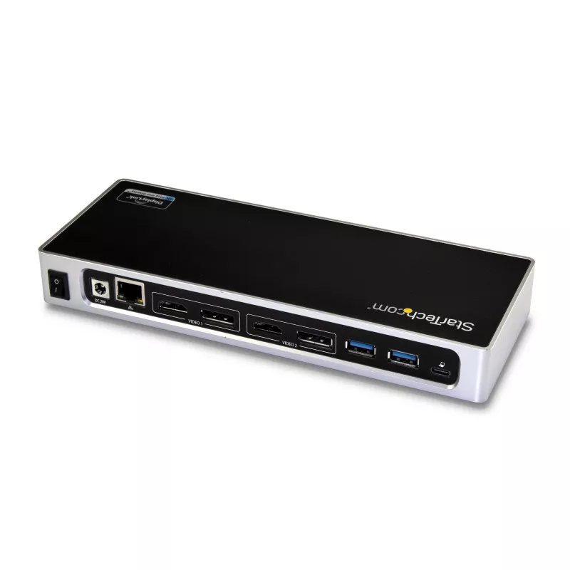 StarTech.com USB-C ja USB-A dokk – kahe monitori 4K 60Hz dokk DisplayPort + HDMI – hübriidne USB 3.0 dokkimisjaam USB-C või USB-A sülearvutitele – 6x USB Type-A, GbE – USB 3.1 Gen 1 – Mac/Windows