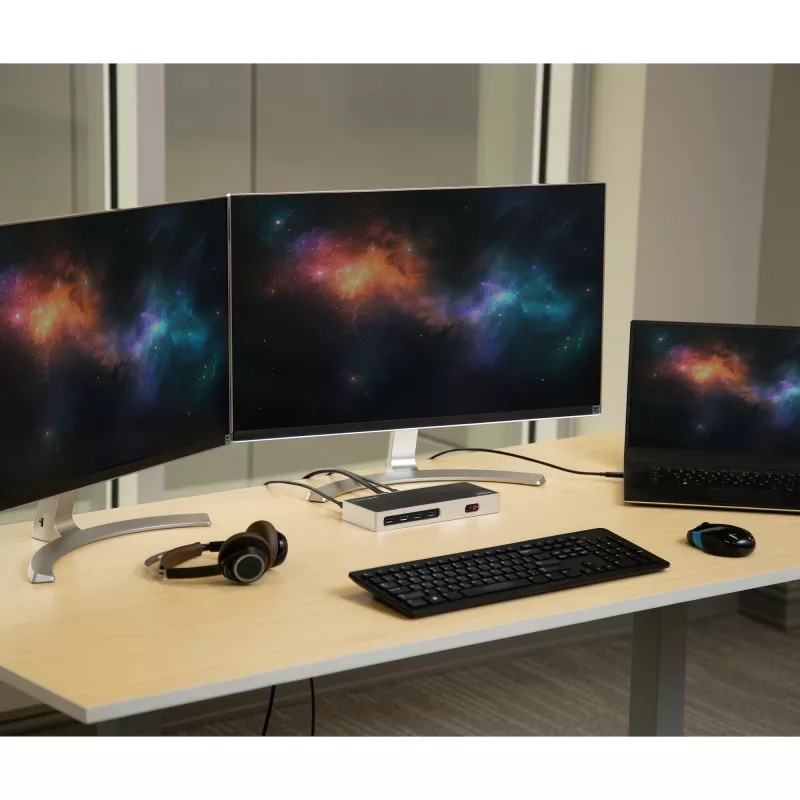 StarTech.com USB-C ja USB-A dokk – kahe monitori 4K 60Hz dokk DisplayPort + HDMI – hübriidne USB 3.0 dokkimisjaam USB-C või USB-A sülearvutitele – 6x USB Type-A, GbE – USB 3.1 Gen 1 – Mac/Windows