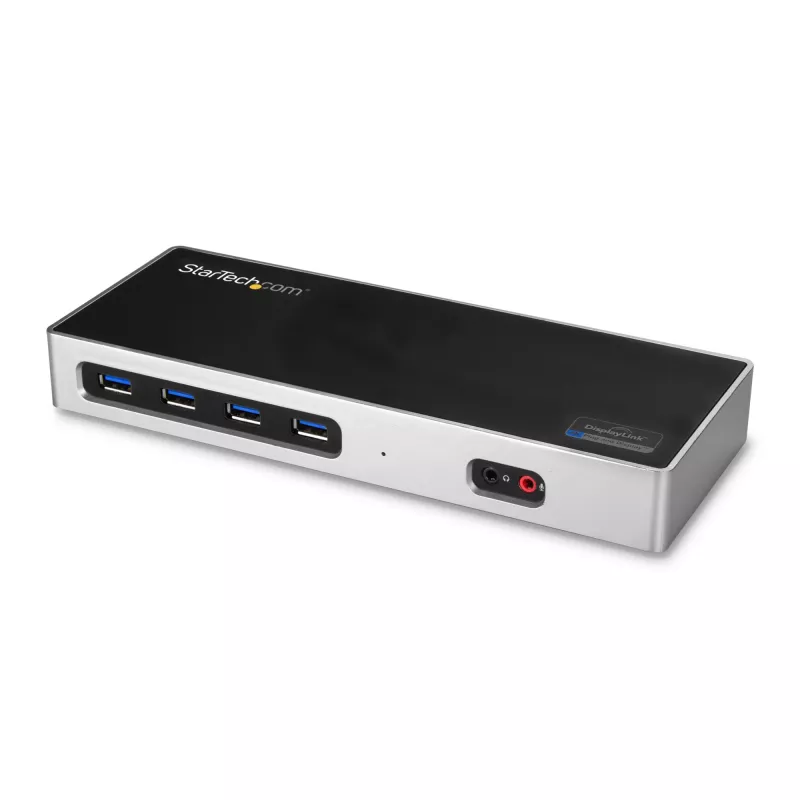 StarTech.com USB-C ja USB-A dokk – kahe monitori 4K 60Hz dokk DisplayPort + HDMI – hübriidne USB 3.0 dokkimisjaam USB-C või USB-A sülearvutitele – 6x USB Type-A, GbE – USB 3.1 Gen 1 – Mac/Windows
