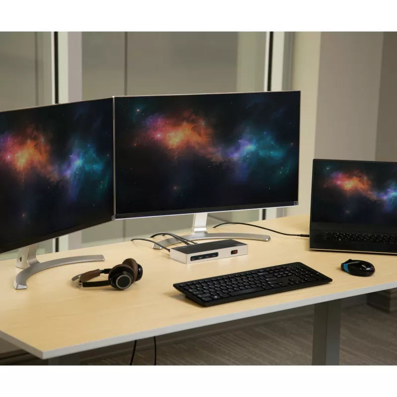 StarTech.com USB-C ja USB-A dokk – kahe monitori 4K 60Hz dokk DisplayPort + HDMI – hübriidne USB 3.0 dokkimisjaam USB-C või USB-A sülearvutitele – 6x USB Type-A, GbE – USB 3.1 Gen 1 – Mac/Windows