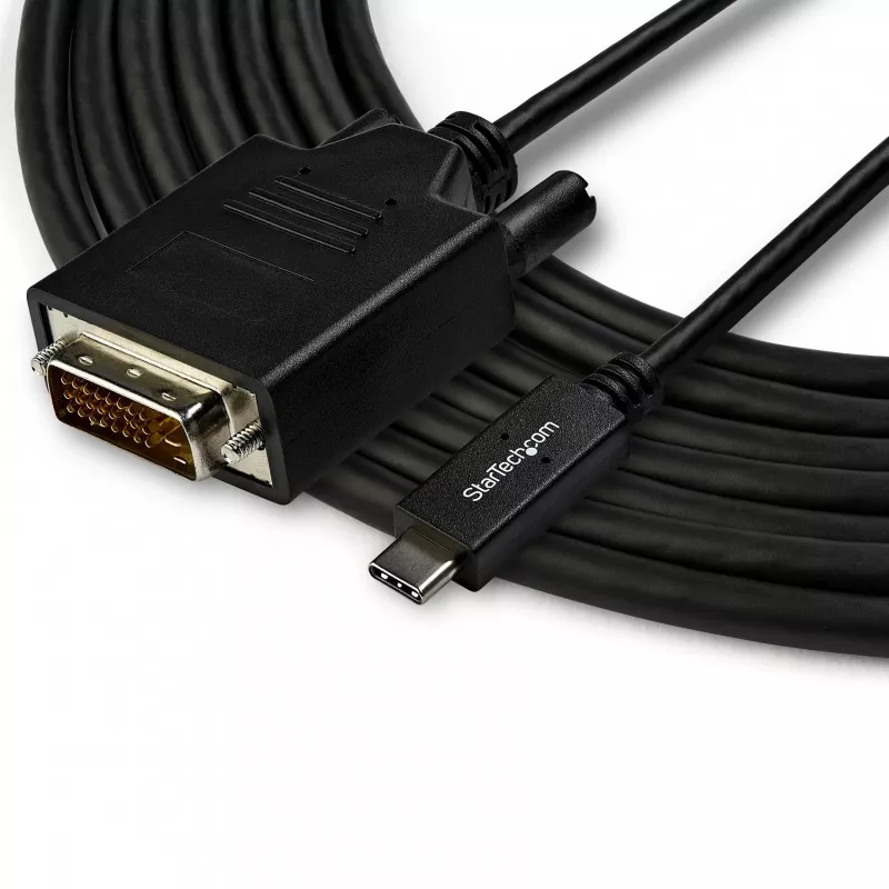StarTech.com 3m USB-C - DVI kaabel - 1080p (ühe lüliga) USB USB-C (DP Alt Mode HBR2) DVI-D digitaalse video adapterkaabel - töötab Thunderbolt 3-ga - sülearvuti DVI monitori/ekraani jaoks