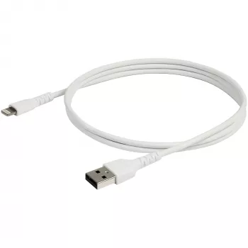 StarTech.com 3 jala (1m) vastupidav valge USB-A kuni Lightning kaabel - tugev, töökindel aramiidkiuga USB tüüp A kuni Lightning laadija/sünkroonimise toitekaabel - Apple MFi sertifitseeritud iPad/iPhone 12