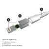 StarTech.com 3 jala (1m) vastupidav valge USB-A kuni Lightning kaabel - tugev, töökindel aramiidkiuga USB tüüp A kuni Lightning laadija/sünkroonimise toitekaabel - Apple MFi sertifitseeritud iPad/iPhone 12