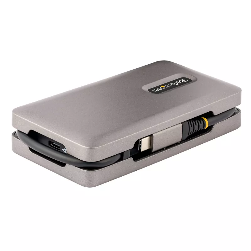 StarTech.com USB-C mitme pordiga adapter, 4K 60Hz HDMI 2.0b, HDR, USB 3.2 Gen 2 10Gbps jaotur (2xUSB-C, 1xUSB-A), 100W PD läbipääs, mini reisidokk, 12 inch/30cm kaabel, sülearvuti dokkimisjaam