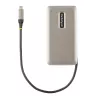 StarTech.com USB-C mitme pordiga adapter, 4K 60Hz HDMI 2.0b, HDR, USB 3.2 Gen 2 10Gbps jaotur (2xUSB-C, 1xUSB-A), 100W PD läbipääs, mini reisidokk, 12 inch/30cm kaabel, sülearvuti dokkimisjaam