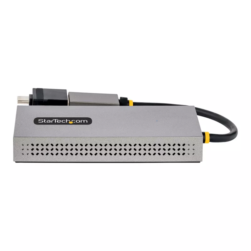 StarTech.com USB–kahe HDMI-adapter, USB A/C kahele HDMI-ekraanile (1x 4K30Hz, 1x 1080p), integreeritud USB-A–C-dongel, 4 tolli/11 cm kaabel, USB 3.0–HDMI-ekraaniadapter, Windows ja macOS