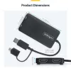 StarTech.com USB–kahe HDMI-adapter, USB A/C kahele HDMI-ekraanile (1x 4K30Hz, 1x 1080p), integreeritud USB-A–C-dongel, 4 tolli/11 cm kaabel, USB 3.0–HDMI-ekraaniadapter, Windows ja macOS