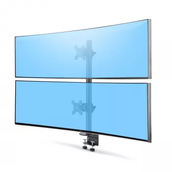 StarTech.com lauakinnitus 2 vertikaalselt virnastatud monitorile, kahele 49-tollisele, kokku 32 kg, C-klamber, kiirkinnitusega VESA-süsteem, laiekraan 16:9/ülilaiekraan 32:9, TAA