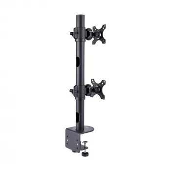 StarTech.com lauakinnitus 2 vertikaalselt virnastatud monitorile, kahele 49-tollisele, kokku 32 kg, C-klamber, kiirkinnitusega VESA-süsteem, laiekraan 16:9/ülilaiekraan 32:9, TAA